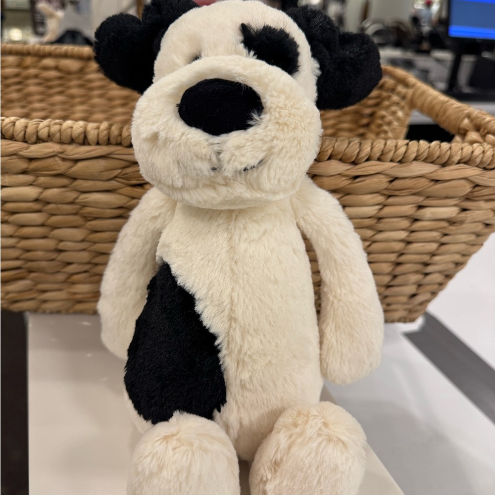 Jellycat Cream and Black  Dog Toy